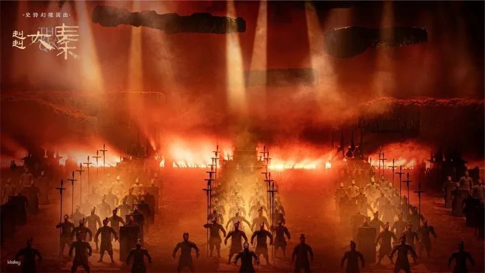 Xi'an "The Mighty Qin Dynasty" stage play performance