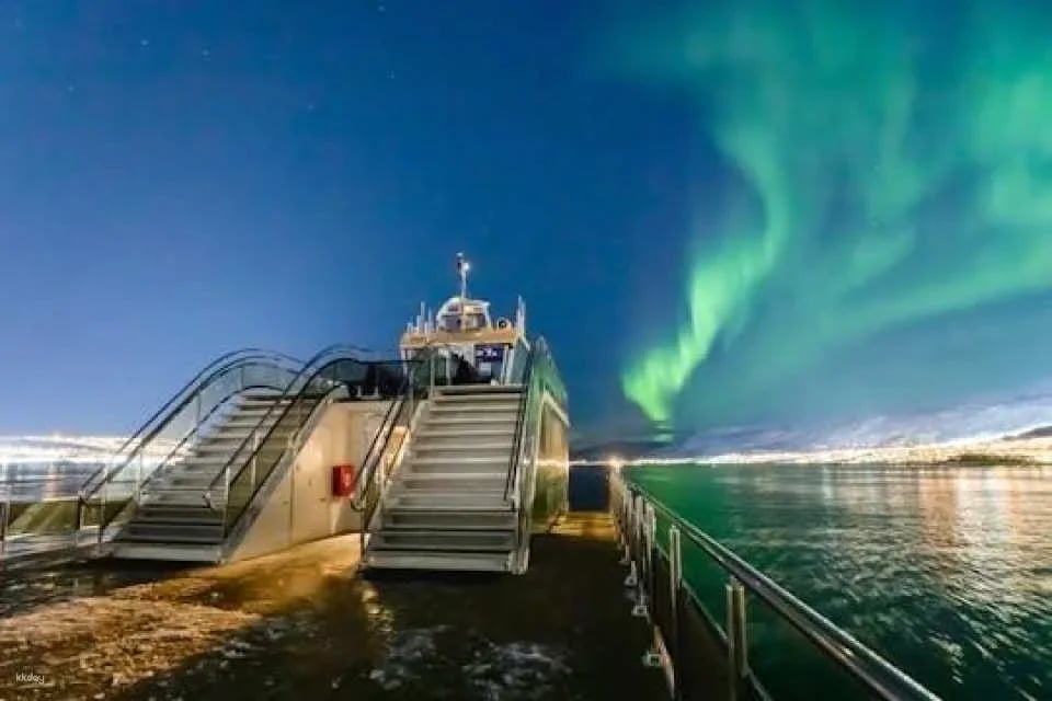 Electric Northern Lights guided cruise from Tromsø