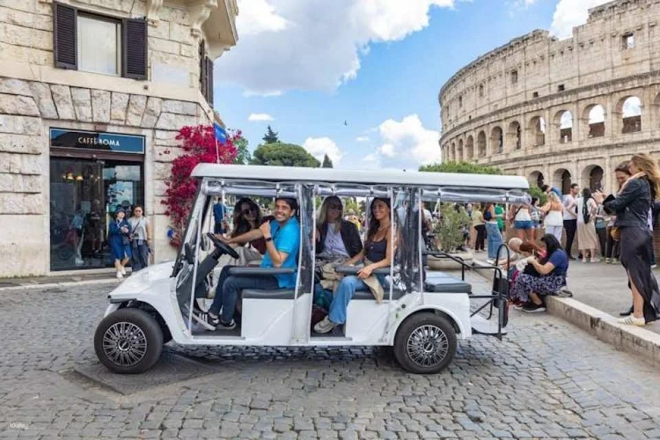 Rome main attractions exclusive golf cart tour