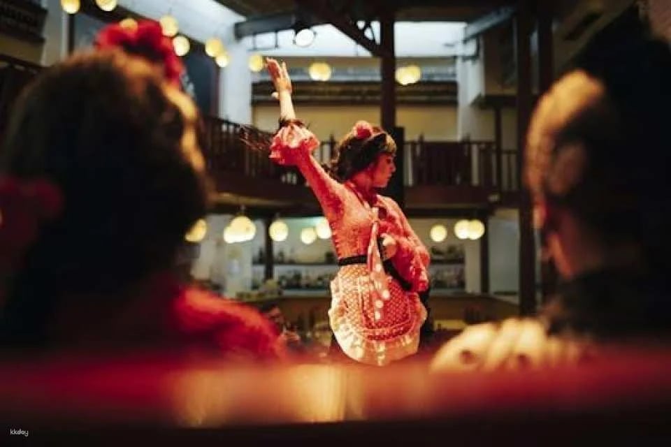 Flamenco show with gourmet Spanish dinner and entry to Poble Espanyol