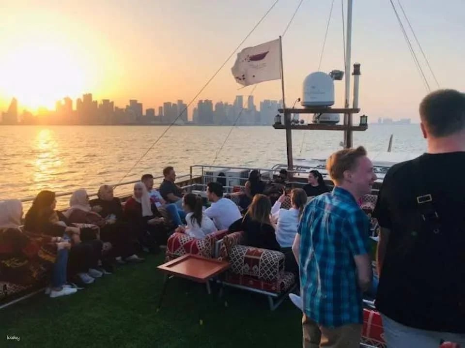 Doha sightseeing cruise onboard an Arabic dhow boat