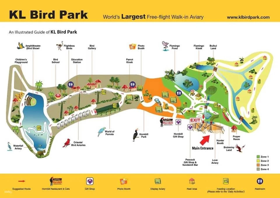 KL Bird Park Admission Ticket with One-Way Transfer in Kuala Lumpur | Malaysia