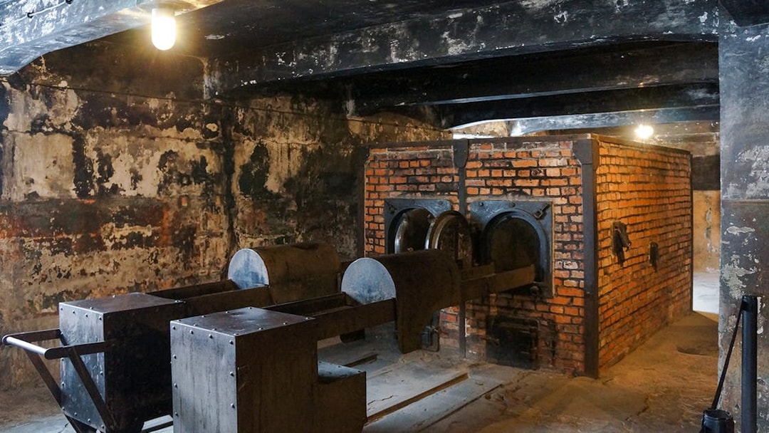 Crematorium ovens inside Auschwitz I barracks.