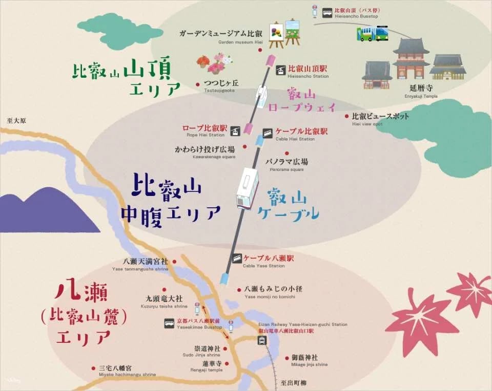 Kyoto, Japan｜Eizan Cable Car・Ropeway｜Round trip・One way ticket