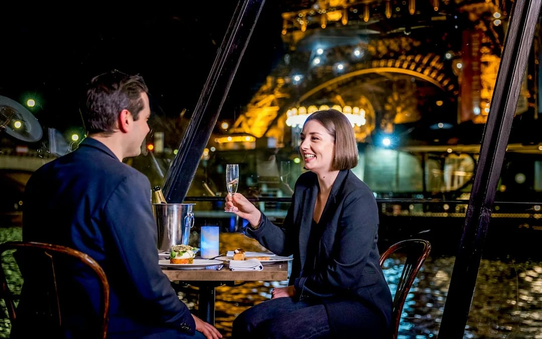 La Marina Seine River Dinner Cruise with French Menu Image 1