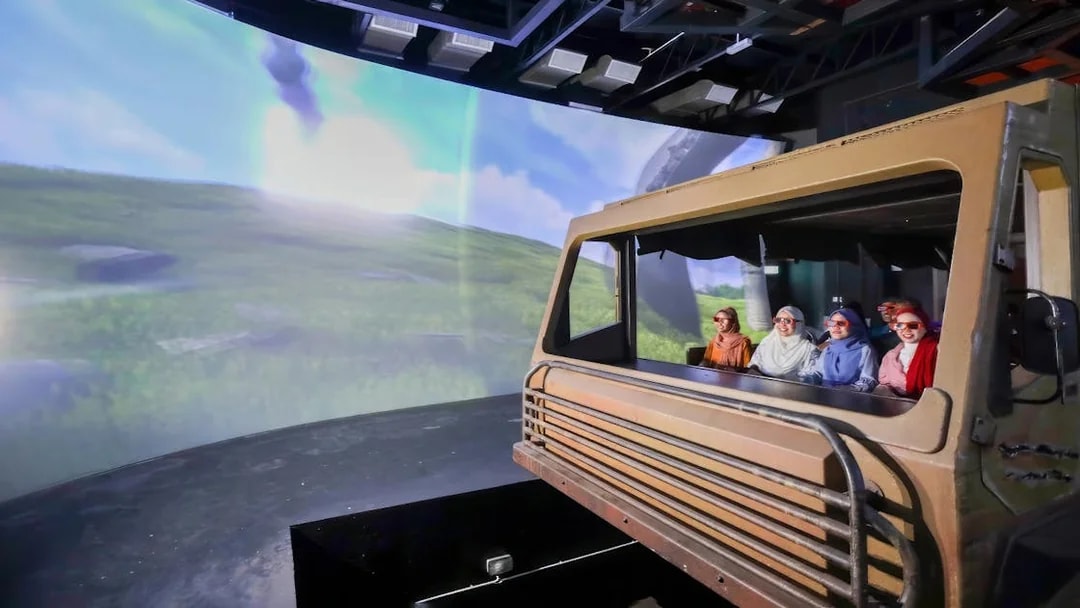 Visitors enjoying a 3D experience at SkyRex, Langkawi SkyCab.