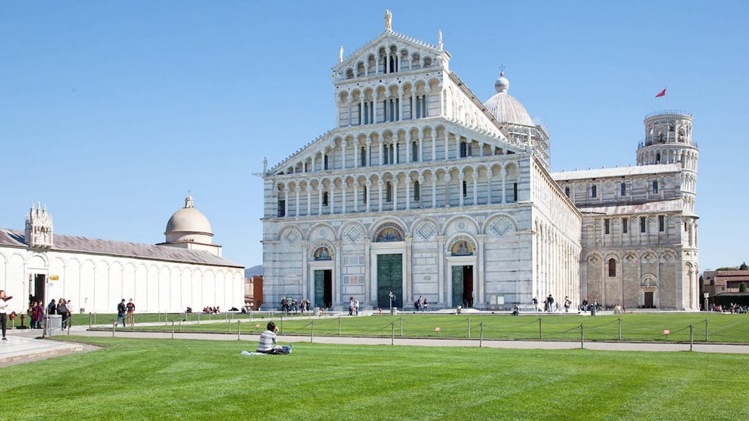 Cathedral of Pisa with Leaning Tower in background, Italy.