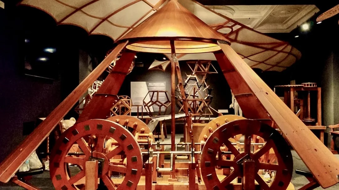 Leonardo da Vinci machine model at Leonardo Interactive Museum, Florence.