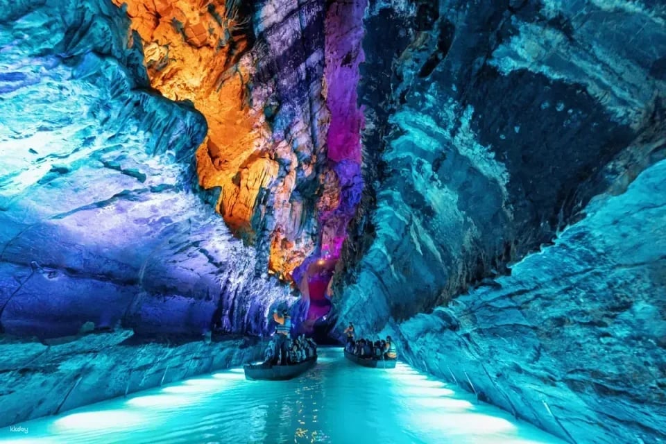 Lianzhou Underground River, a 5A scenic area in Guangdong, offers admission to a karst cave and underground river tour, including a guided boat trip.