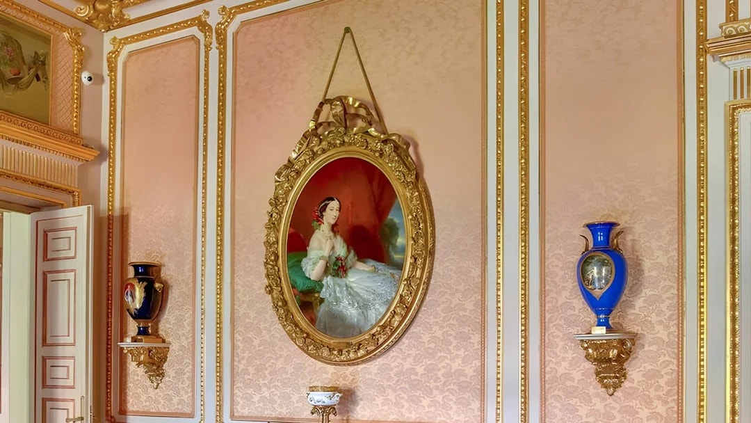 Painting in golden frame at Liria Palace, Madrid.