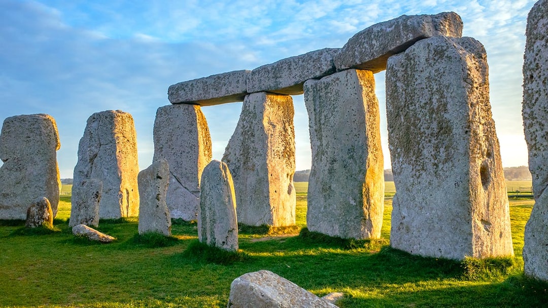 Stonehenge monument with standing stones in Salisbury, United Kingdom.