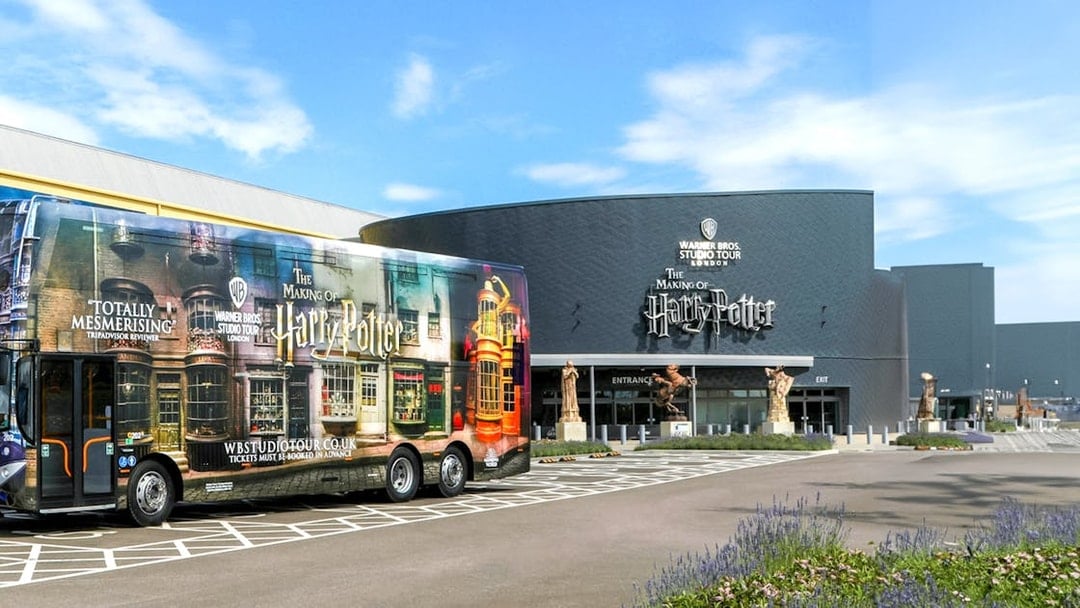 Coach at Warner Bros. Studio Tour London for Harry Potter experience.