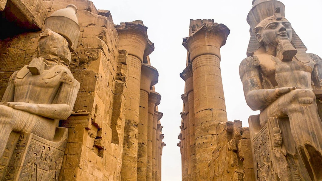 Luxor Temple statues and columns, Egypt, e-ticket with phone audio tour.