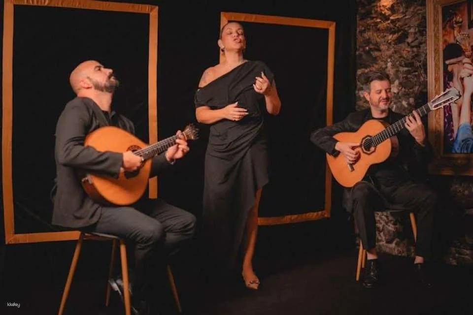 Madeira Fado experience with a glass of wine