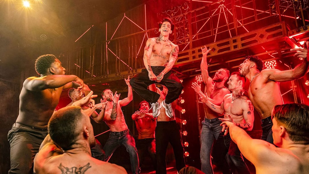 Performers on stage during Magic Mike Live show.