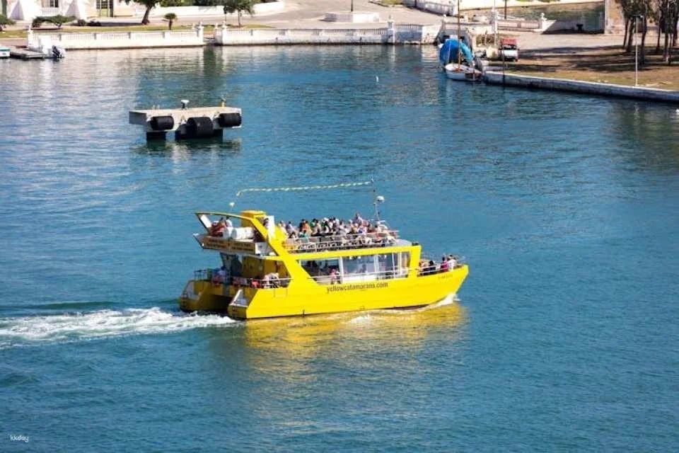 Mahon Harbour Yellow Catamarans cruise with underwater views