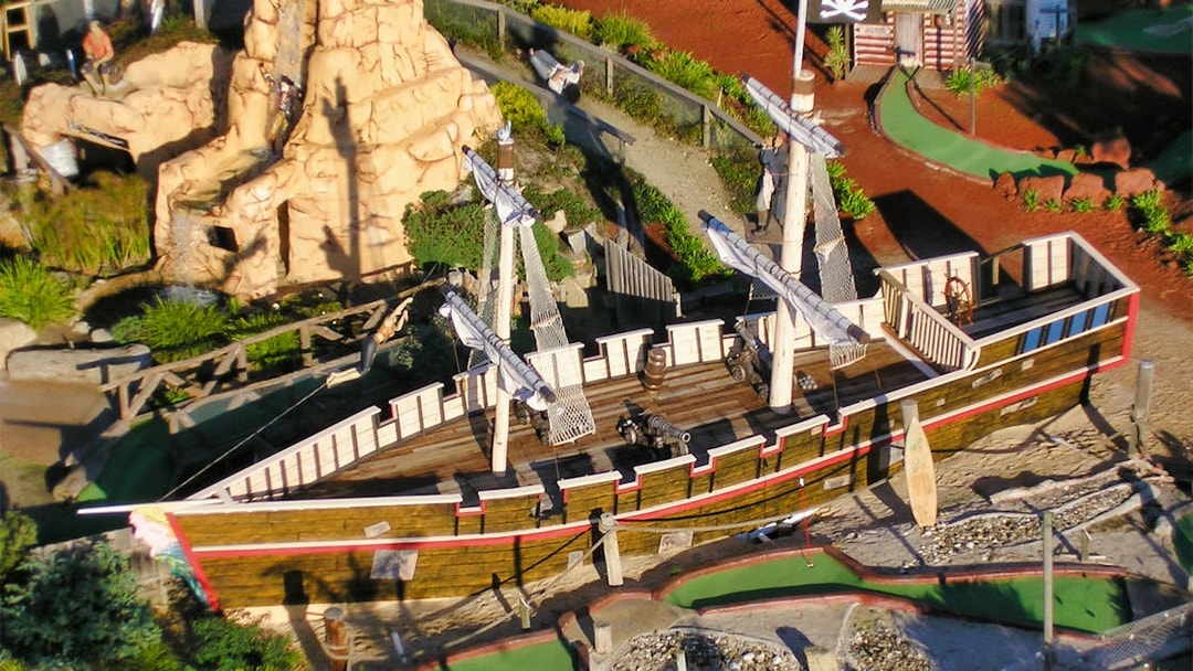 Pirate ship replica at Maru Koala and Animal Park, Australia.