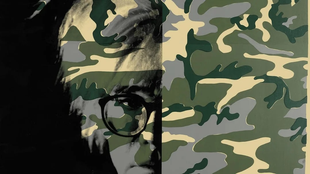Camouflage artwork at Moco Museum London, part of combo tour with River Thames cruise.