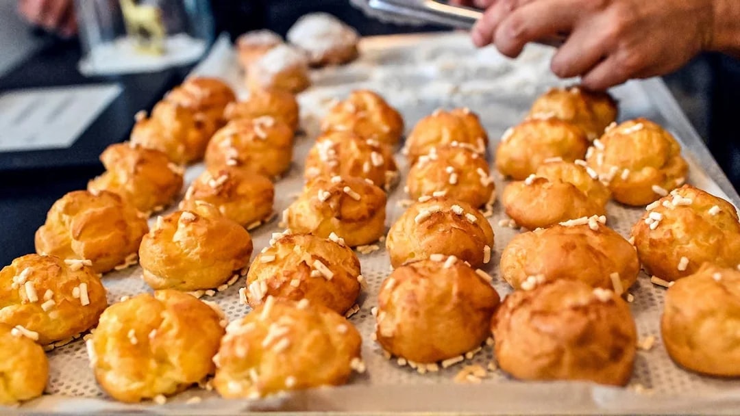 Pastries on a tray during a Paris Montmartre food tour.