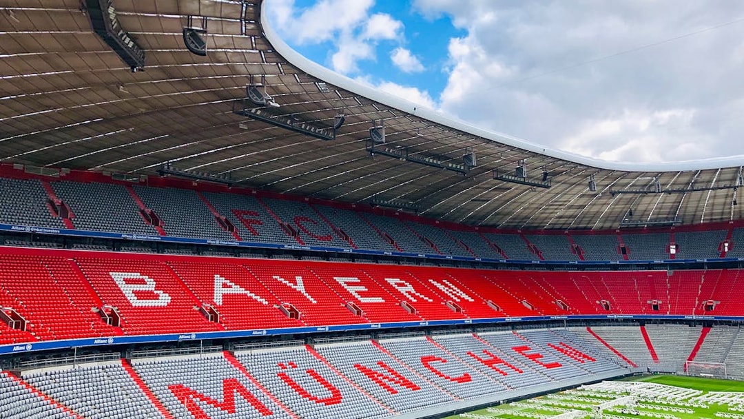 FC Bayern Munich stadium seating area during city tour.