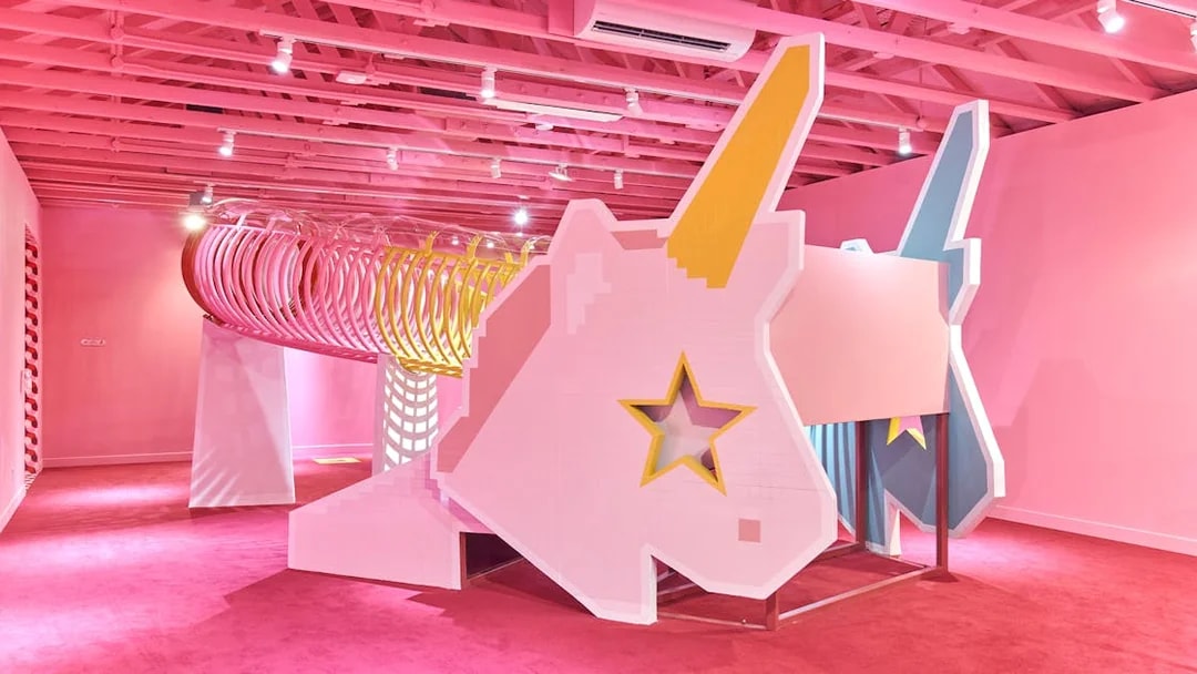 Unicorn-themed exhibit at Museum of Ice Cream Singapore.