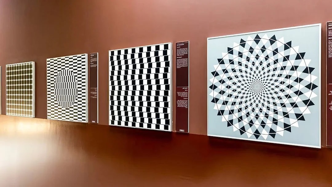 Optical illusion art display at Museum of Illusions Dubai.