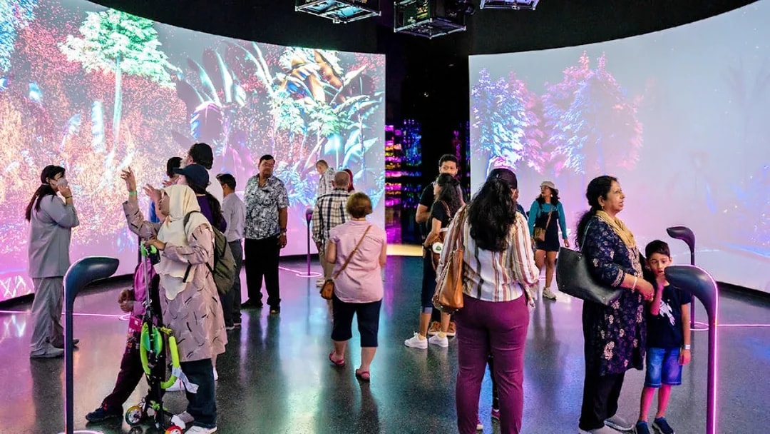 Visitors exploring exhibits at the Heal Institute, Museum of the Future, Dubai.