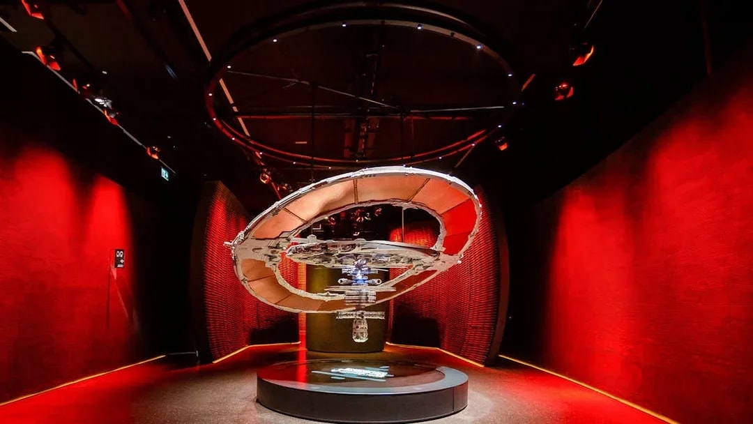 The OSS Hope spacecraft exhibit at Museum of the Future, Dubai.