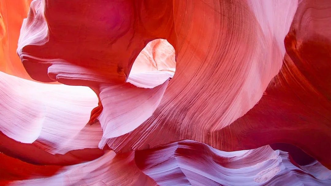 Antelope Canyon's swirling red rock formations on the Mystical Antelope Canyon Tour.