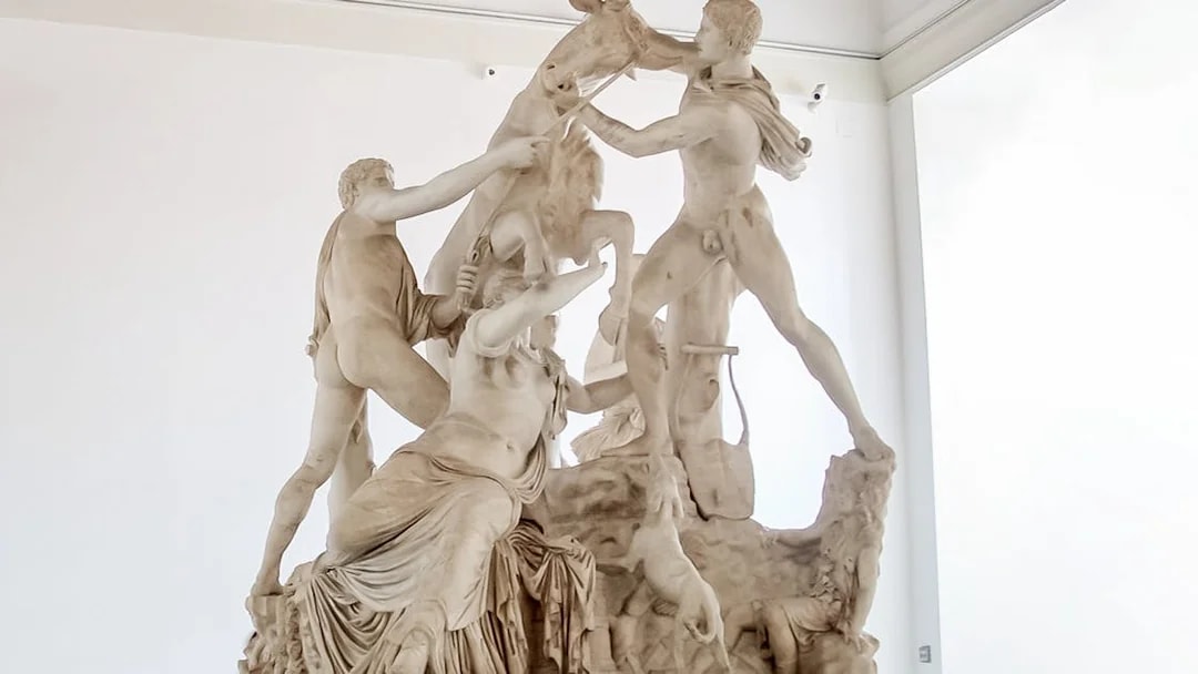 Statue of the Farnese Bull at Naples National Archaeological Museum.