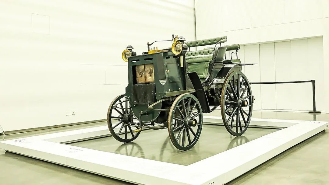Historic carriage display at the National Coach Museum.