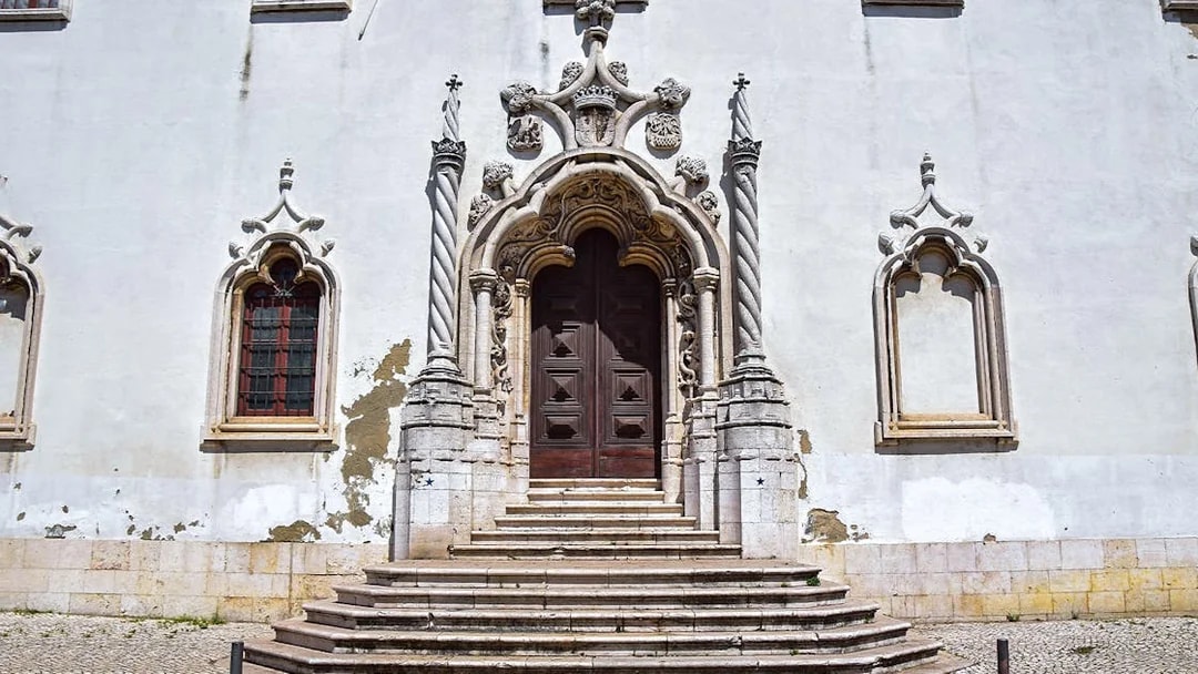 Ornate entrance of the National Tile Museum in Lisbon, Portugal.