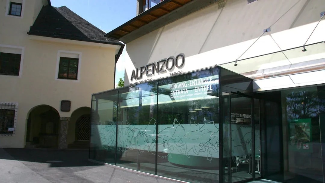 Alpenzoo entrance in Innsbruck, Austria, part of the Top of Innsbruck PLUS tour.