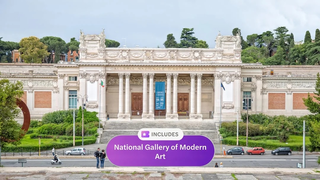 National Gallery of Modern Art entrance in Rome, included with Omnia Card and Roma Pass.