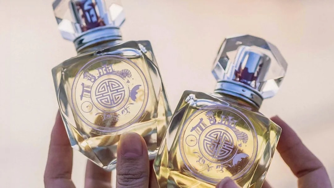 Perfume bottles with intricate designs, part of Go City Singapore All-Inclusive Pass attractions.