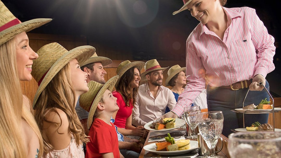 Guests enjoying dinner at the Australian Outback Spectacular Heartland Show.