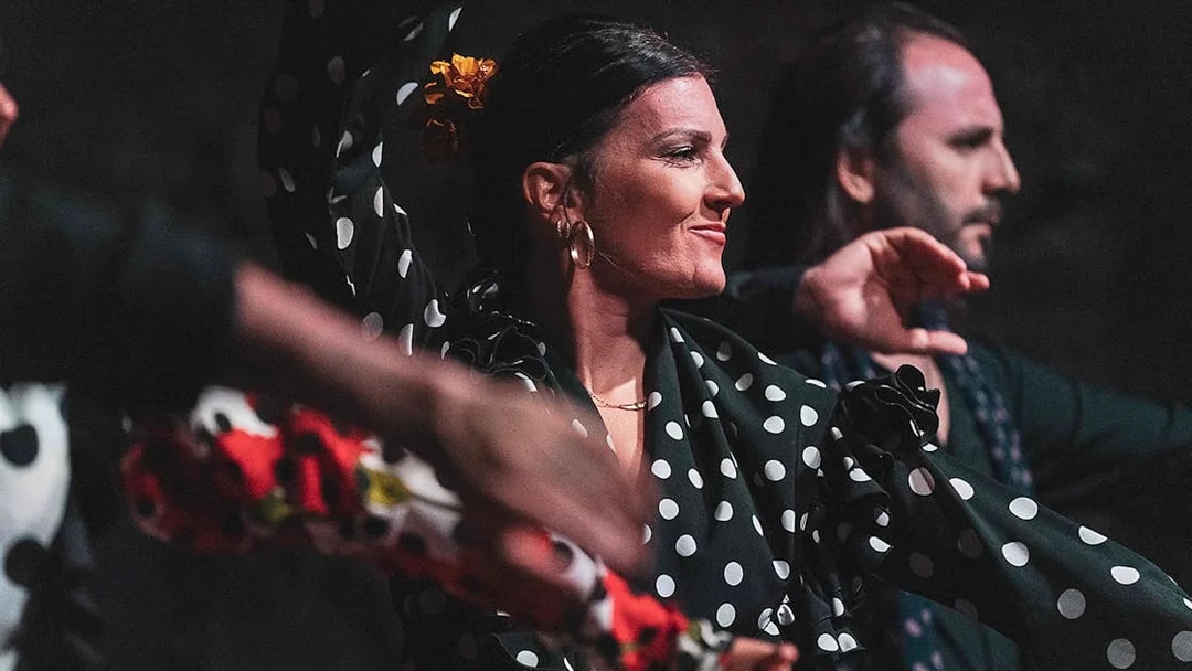 Flamenco dancers performing at Palau Dalmases, Barcelona.