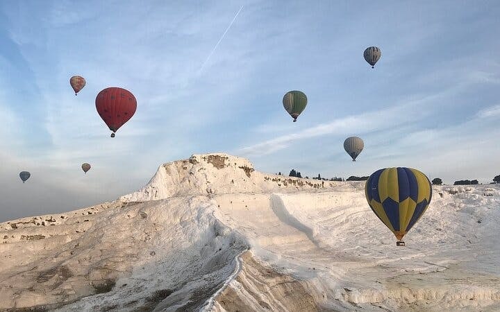 Pamukkale Hot Air Balloon Flight Over Travertines and Hierapolis with Hotel Transfers and Flight Certificate Image 2