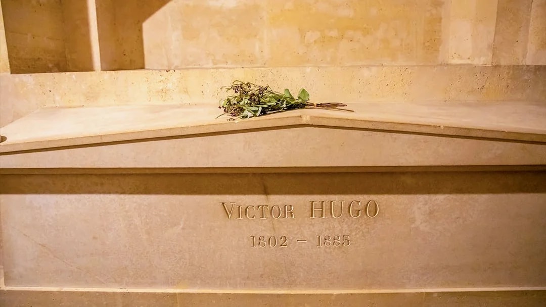 Victor Hugo's tomb inside the Pantheon, Paris.