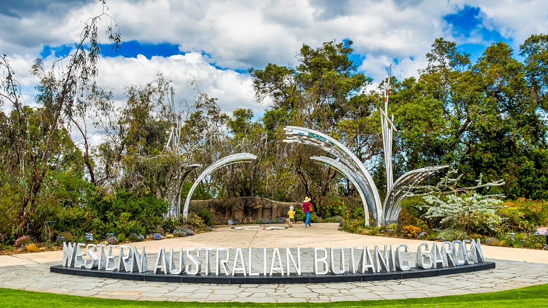 Western Australian Botanic Garden entrance in Kings Park, Perth.