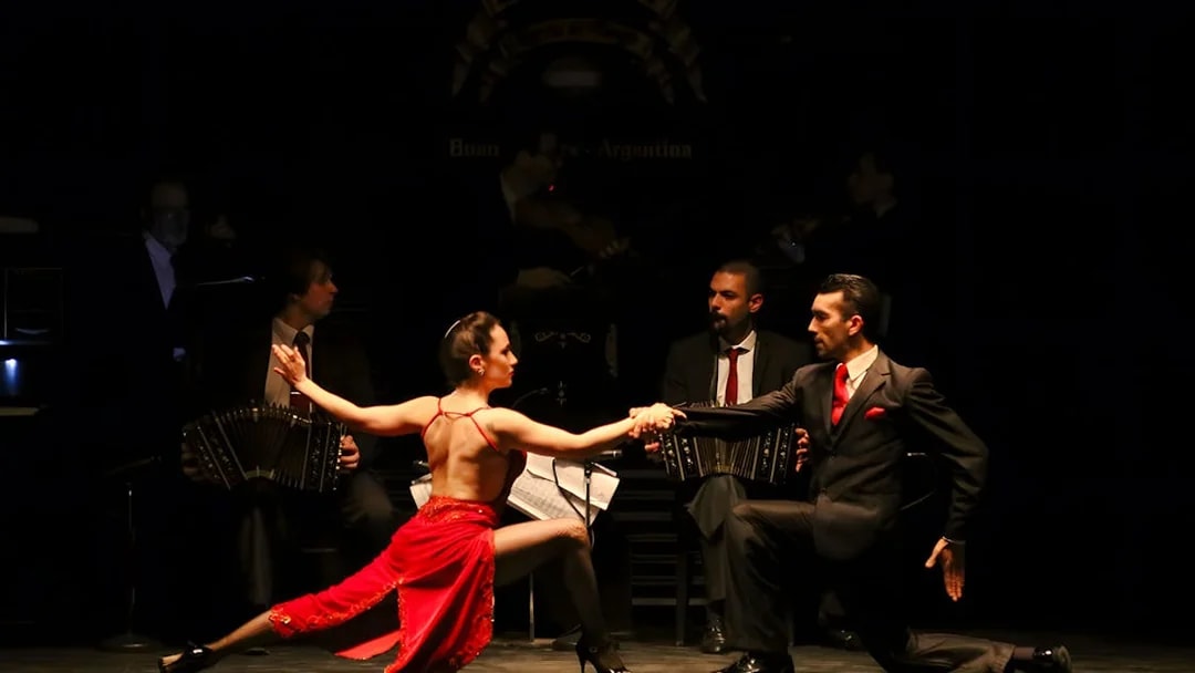 Dancers performing at Piazzolla Tango Show in Buenos Aires, Argentina.