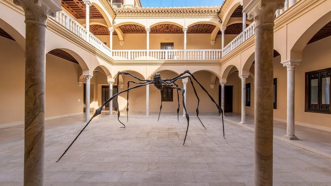 Sculpture of a spider in the courtyard of Picasso Museum, Malaga.