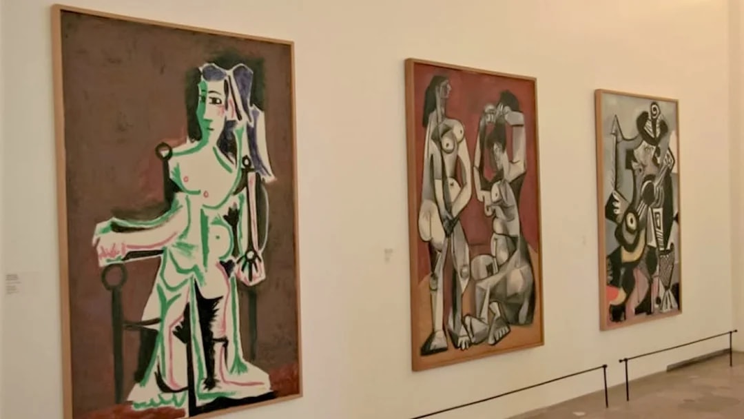 Paintings by Picasso displayed in the Picasso Museum, Paris, France.