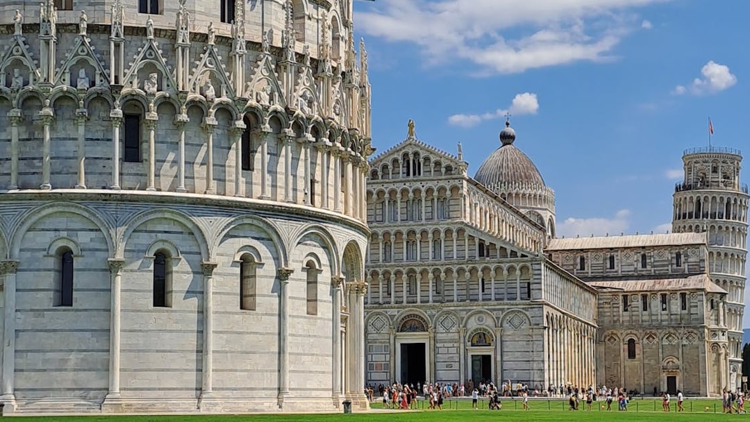 Field of Miracles with Pisa Cathedral and Leaning Tower in Pisa, Italy.