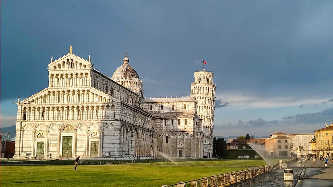 Pisa Cathedral and Leaning Tower on a guided walking tour in Pisa, Italy.