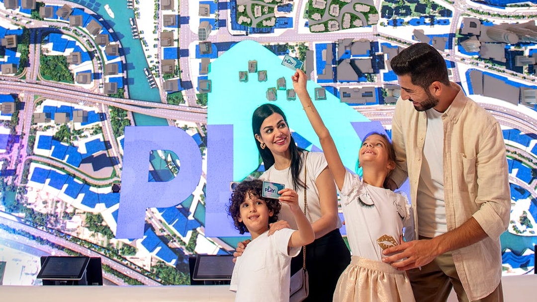 Family enjoying Play DXB with tickets and bonus credit in Dubai.