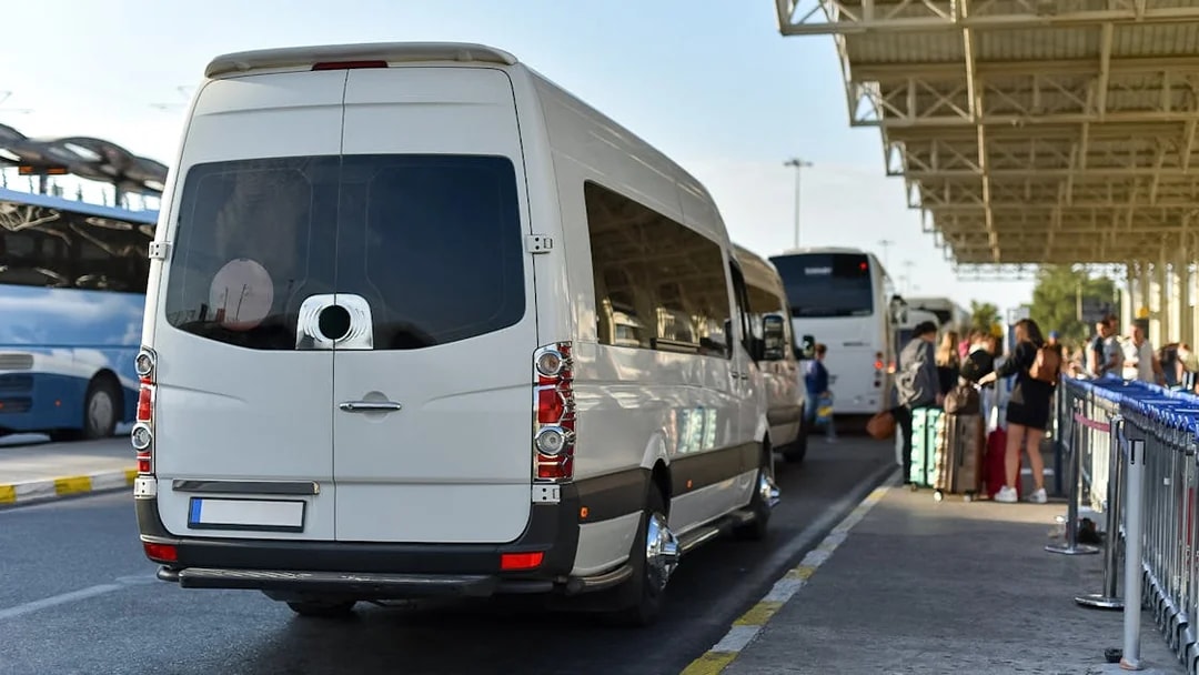 Shuttle bus for Mount Vesuvius climb departing from Pompeii or Naples.