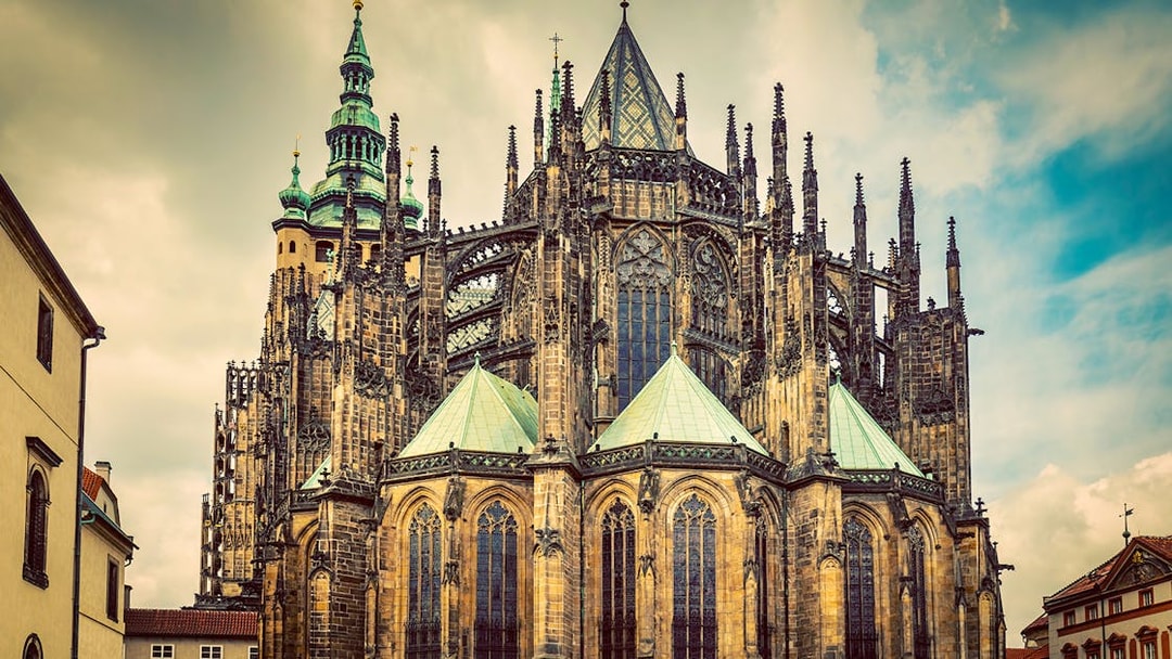 Prague Castle with Gothic architecture on a guided tour in the Castle District.