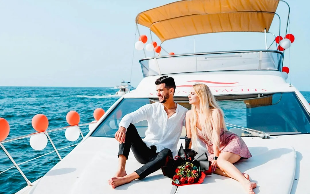 Proposal at Sea Package: Luxury Private Yacht Rental from Dubai Marina Image 10