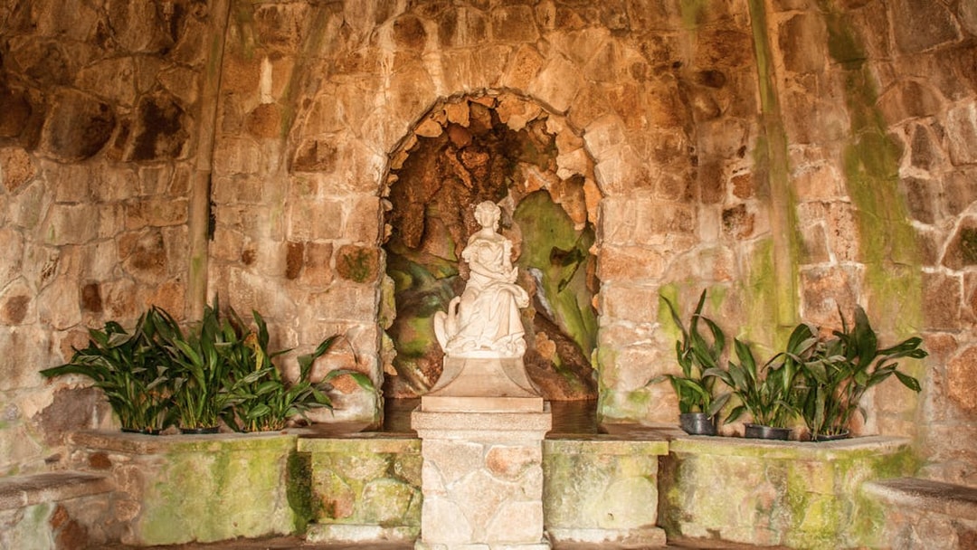 Statue of Leda in Leda's Grotto at Quinta da Regaleira, Sintra, Portugal.